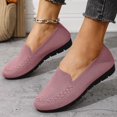 thumbnail image 1 of Women's Knit Slip On Loafer Flats, Breathable Mesh Comfort Walking Shoes, Soft Sole Casual Work Shoes for Women, 6 Colors Available, 1 of 2