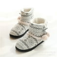 thumbnail image 1 of Women's Knit Slipper Boots - Plush Lining for Indoor/Outdoor Winter Comfort, 1 of 7