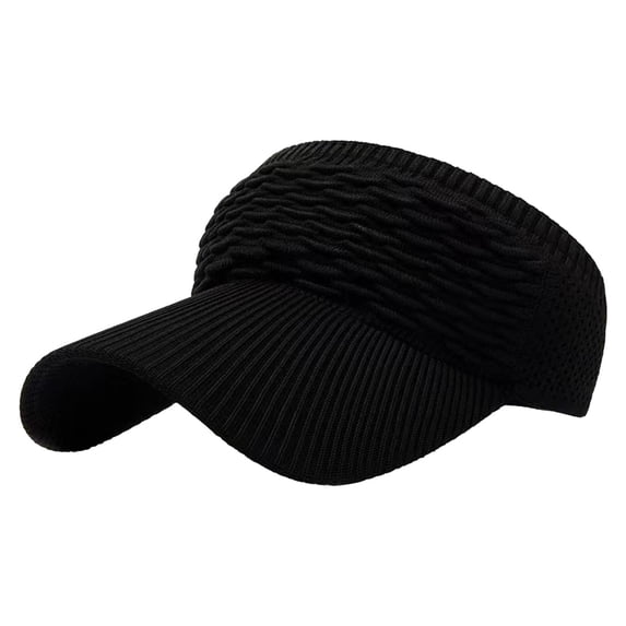 Women’s Knit Sun Visor Ribbed Breathable Mesh Back Adjustable Sports Casual Headwear