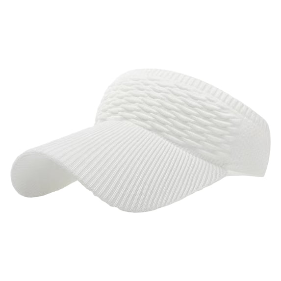 Women’s Knit Sun Visor Ribbed Breathable Mesh Back Adjustable Sports Casual Headwear