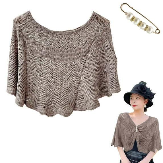 Women's Knit Top, Lace Summer Cover Up, Lightweight Hollow Out Shawl, Sun Proof Bolero for Women, Beach, Outdoor, Sun Protection & Style, Vacation Essentials Baberdicy, Ideal for Women