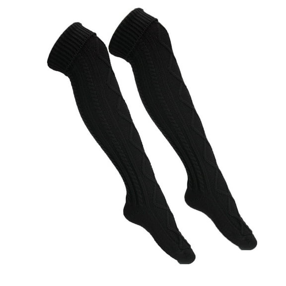 Women's Winter Knit High Boot Knee Long Leg Stocking Warmers Socks