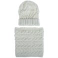 thumbnail image 1 of Women's Knitted Beanie Baggy Hat Scarf Soft Winter Warm Plain Ski Earflap Caps, 1 of 2