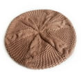 thumbnail image 1 of Women's Knitted Beanie Hat, Stretchy Wool Blend Crochet Cap with Baggy Fit, Warm Winter Skull Cap for Cold Weather, Cozy Slouchy Beanie for Skiing and Daily Winter Wear - Coffee, 1 of 2