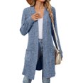 thumbnail image 1 of Women's Knitted Cardigan Long Sleeve Loose Sweater Casual Cardigan with Pockets Autumn, 1 of 5