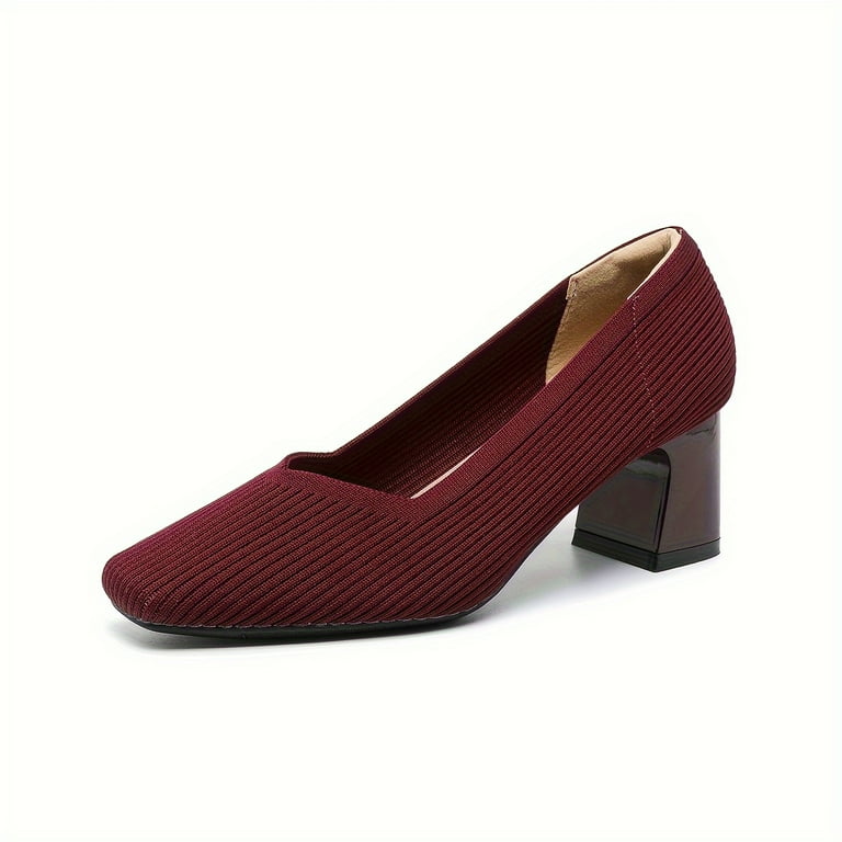 Chunky heel work shoes store