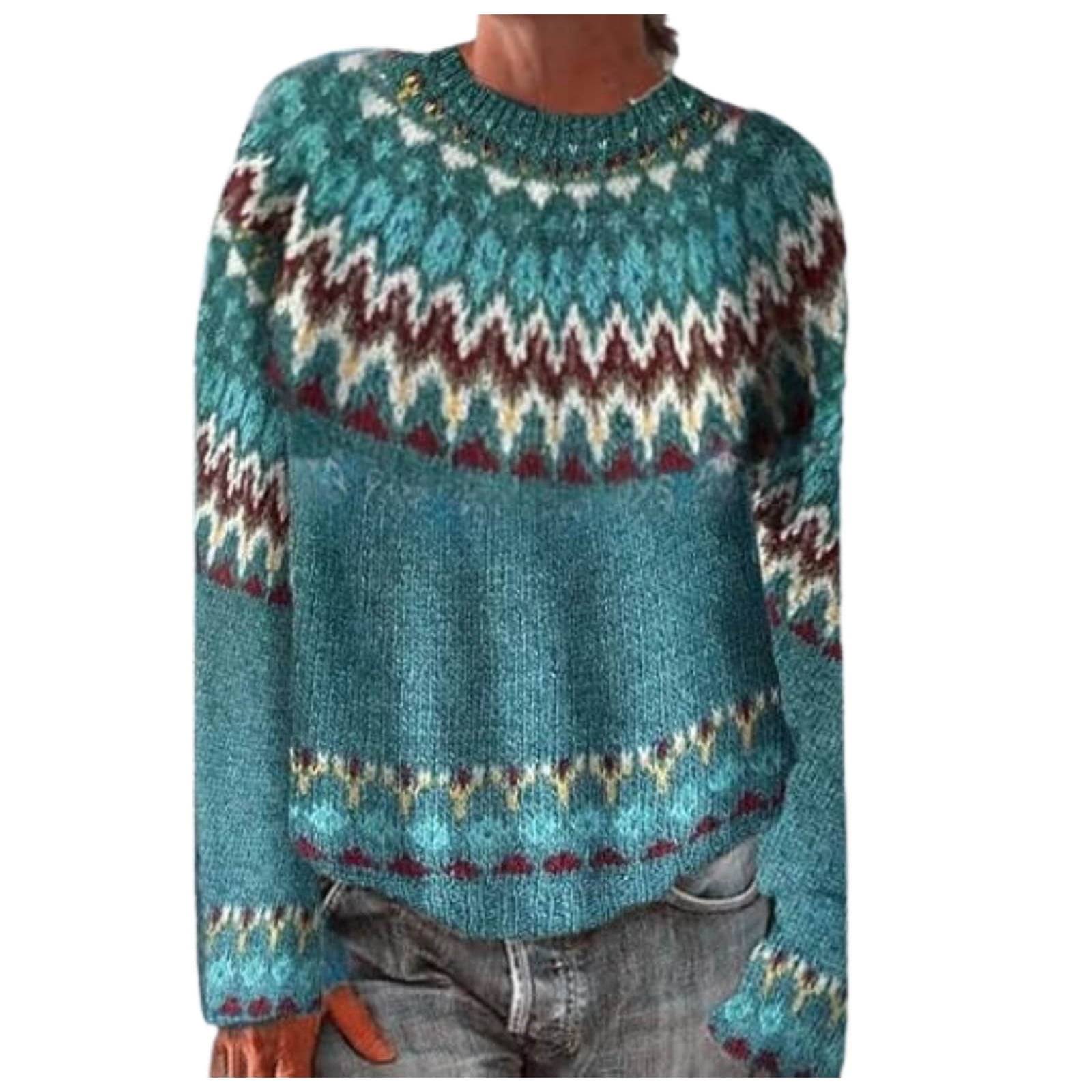 Free Assembly Women's Fair Isle Turtleneck Sweater Free Assembly Women's Fair Isle Turtleneck Sweater