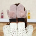 thumbnail image 1 of Women's Knitted Fingerless Mitten Gloves with Faux Fur Lining, 1 of 8