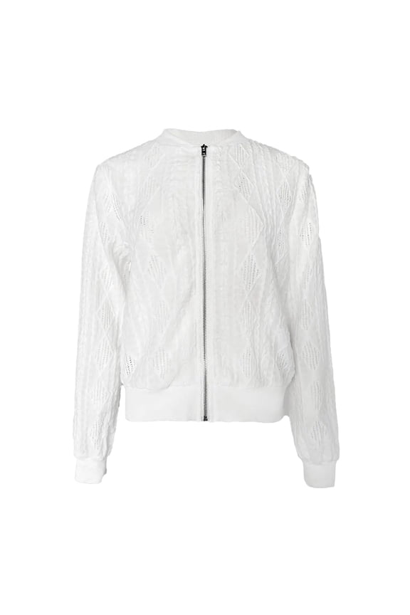 Women's Knitted Jacket Cardigan Sweater, Long Sleeve Open Front Loose Fit Cozy Warm, Casual Fall Winter Fashion Outerwear | CSEONE,White L