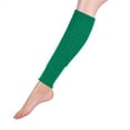 thumbnail image 1 of Women's Knitted Leg Warmers Boot Cuffs, 40cm Long Solid Color Stacked Sock Sleeves, Warm Boot Toppers for Winter Fashion and Outdoor Wear - Blackish Green, 1 of 1
