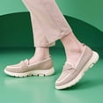 thumbnail image 1 of Women's Knitted Mesh Lightweight Walking Sneakers Casual Lightweight Arch Support Slip On Orthotic Soft Sole Shoes Breathable Non Slip Work Shoes, 1 of 8