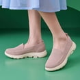 thumbnail image 1 of Women's Knitted Mesh Lightweight Walking Sneakers Casual Lightweight Arch Support Slip On Orthotic Soft Sole Shoes Breathable Non Slip Work Shoes, 1 of 8