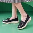 thumbnail image 1 of Women's Knitted Mesh Lightweight Walking Sneakers Casual Lightweight Arch Support Slip On Orthotic Soft Sole Shoes Breathable Non Slip Work Shoes, 1 of 8
