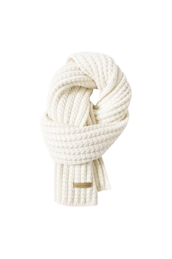 "Women's Knitted Shawl Cozy Winter Scarf With Thick Wool For Couples"