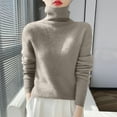 thumbnail image 1 of Women's Knitted Turtleneck Sweater Long Sleeve Base Layer Top, 1 of 3