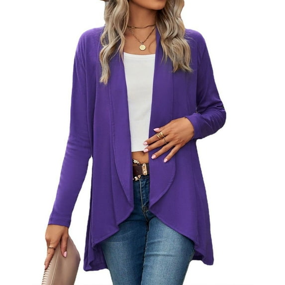 Women's Knitting Cardigan Plus Size Casual Long Sleeve Open Front Drape Knitted Cardigans Sweater Outwear Alsol Lamesa