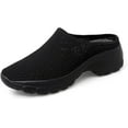 thumbnail image 1 of Women's Knitting Platform Orthopedic Clogs Mules Slip On Lightweight Breathable Arch Support Wedge Backless Sneakers Summer Outdoor Non-Slip Slipper Walking Shoes for Daily Work, 1 of 7