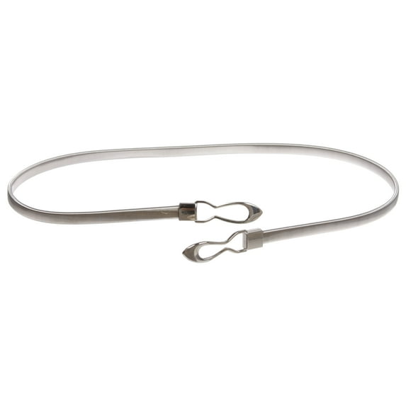 Women's Knot Buckle Skinny Elastic Chain Punk Wedding Belt Piece Stretch Waistband