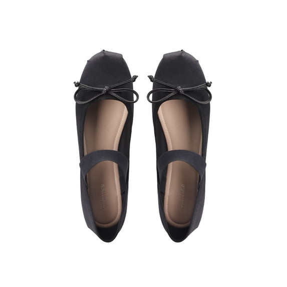 Women's Korean - Style Ballet Flats - Comfortable Round - Toe Satin Flat Shoes with Bow Detail for Daily Wear in All Seasons shoes for women dressy casual
