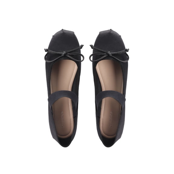 Women's Korean - Style Ballet Flats - Comfortable Round - Toe Satin Flat Shoes with Bow Detail for Daily Wear in All Seasons shoes for women dressy casual