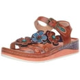 thumbnail image 1 of L'Artiste Goodie Hand-Painted Leather Floral Sandal, 1 of 8
