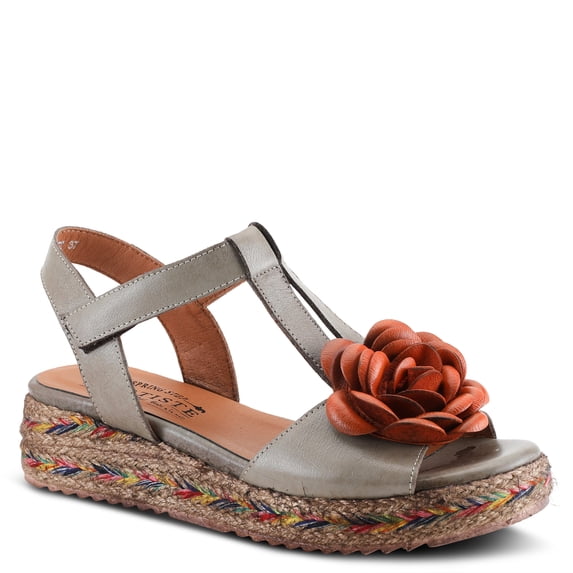 L’Artiste Tempest Hand-Painted Leather Wedge Sandal