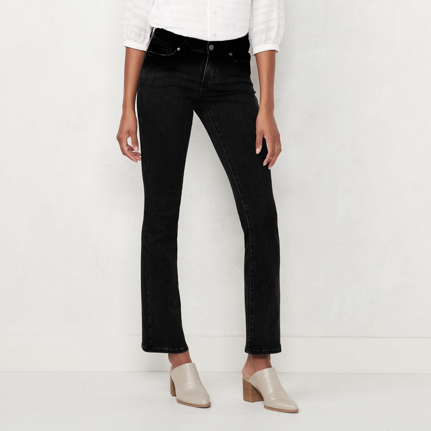 Women's LC Lauren Conrad Feel Good Mid Rise Barely Bootcut Jeans Color ...