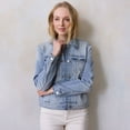 thumbnail image 1 of Women's LC Lauren Conrad New Core Denim Jacket Color: Love Wash Size: X SMALL, 1 of 4