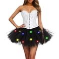 thumbnail image 1 of Women's LED Light Up Tutu Skirt - Colorful Operated Glowing Skirt, Flared Layered Skirt for Evening Wear, Parties & Photo Shoots Black, 1 of 4
