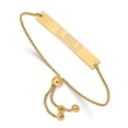 thumbnail image 1 of Women's LSU Tigers Sterling Silver Gold-Plated Adjustable Bar Bracelet, 1 of 2