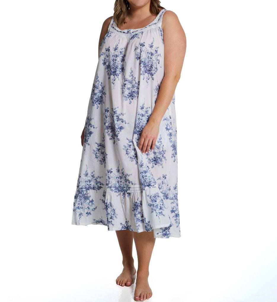LA CERA Women s Long Sleepwear Cotton Nightgown Summer Chemise White Medium Walmart