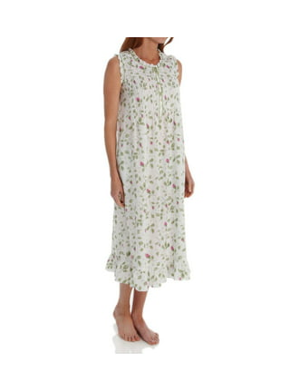 LA CERA Womens Cotton Nightgown Summer Nightgowns for Women 100% Cotton  Chemise - White - 1X