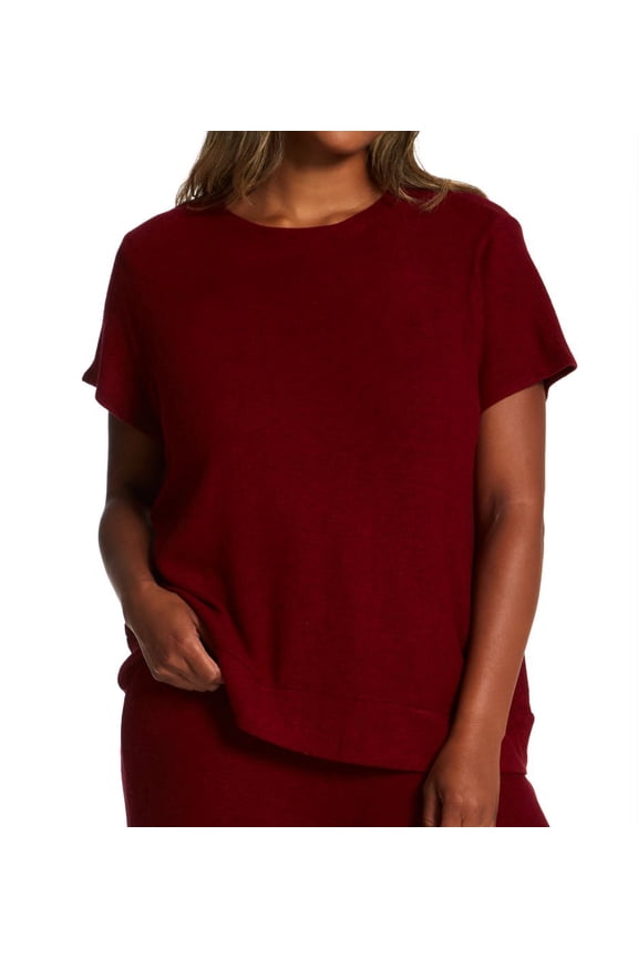 Women's La Cera 5560X Plus Comfort Cap Sleeve Tee (Red 2X)