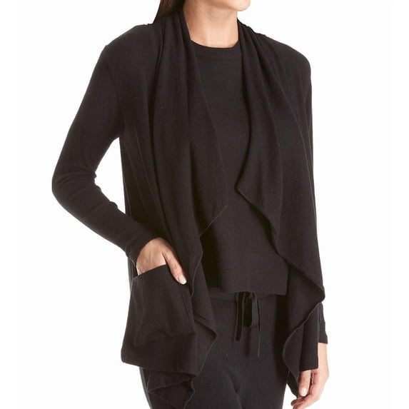 Women's La Cera 5573 Comfort Cascade Cardigan (Black XL)