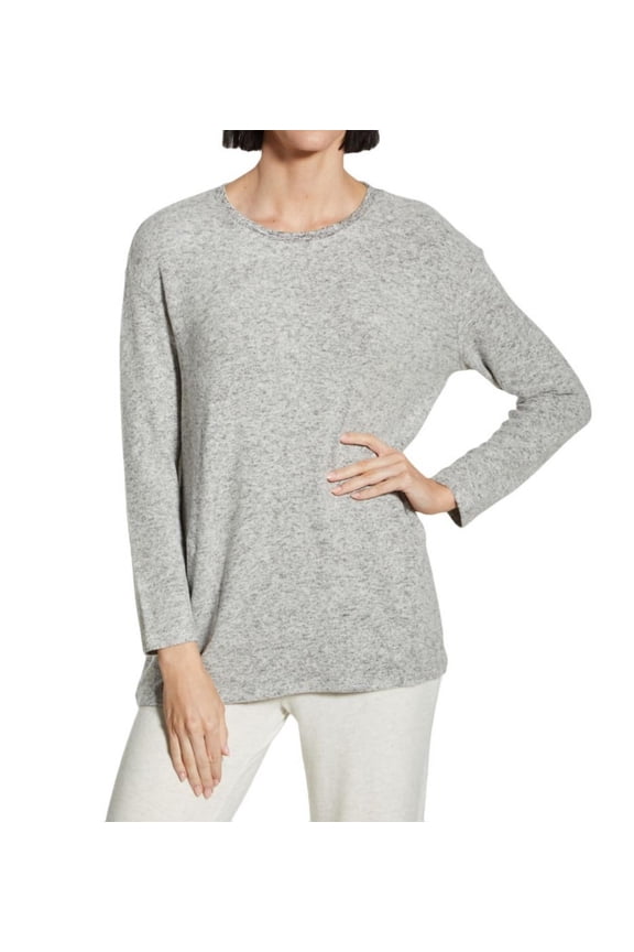 Women's La Cera 5578 Scoop Long Sleeve Tunic (Grey XL)