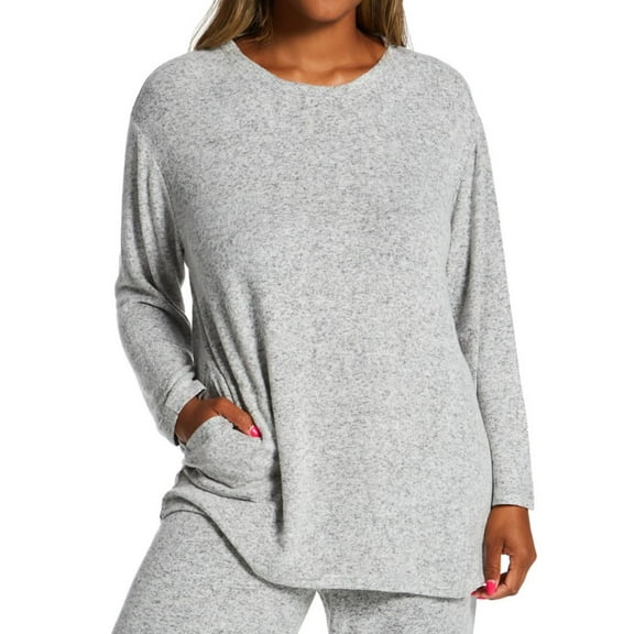 Women's La Cera 5578X Plus Scoop Long Sleeve Tunic (Grey 3X)