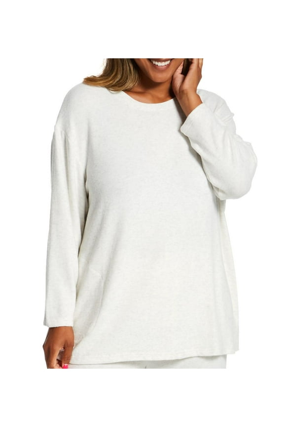 Women's La Cera 5578X Plus Scoop Long Sleeve Tunic (Oatmeal 1X)