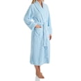 thumbnail image 1 of Women's La Cera 8815 100% Polyester Honeycomb Fleece Robe (Blue M), 1 of 1