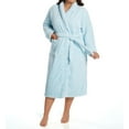 thumbnail image 1 of Women's La Cera 8815X Plus 100% Polyester Honeycomb Fleece Robe (Blue 2X), 1 of 1