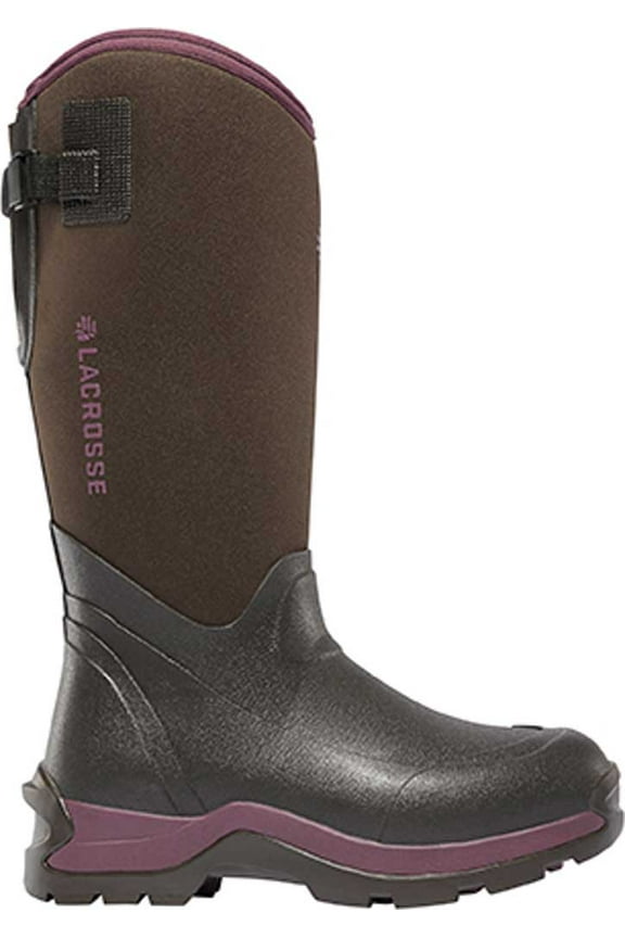 Women's LaCrosse Alpha Thermal 14" 7mm Boot Chocolate/Plum Rubber/Neoprene 5 M