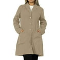 thumbnail image 1 of Panda Uniform by HeedFit 36" Notch Collar Women’s Lab Coat – XS Khaki, 1 of 7