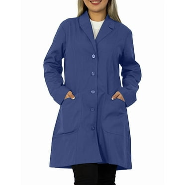 Panda Uniform by HeedFit 36" Notch Collar Women’s Lab Coat – 3XL Navy