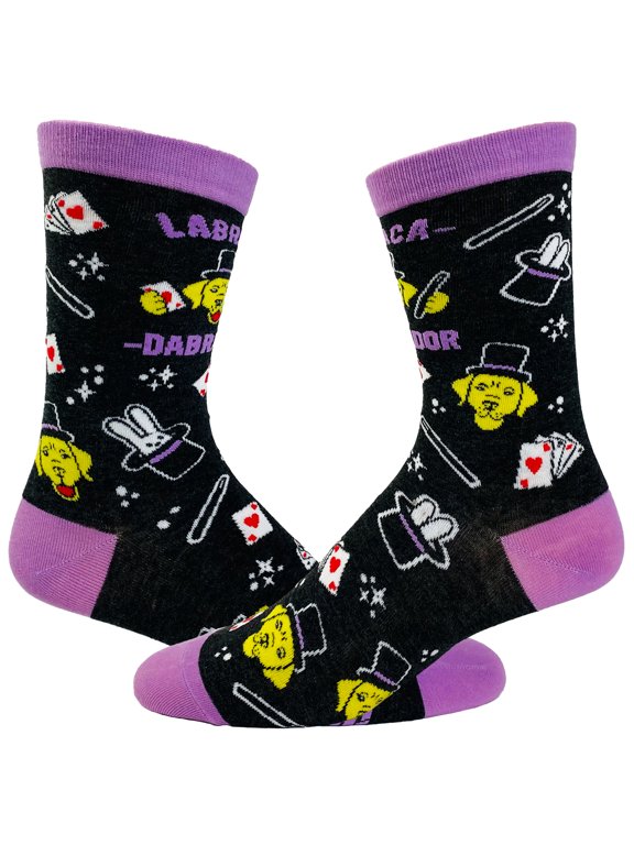 Women's Labracadabra Socks Funny Labrador Magic Footwear for Pet Dog Lover
