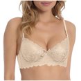 thumbnail image 1 of Women's Lace Balconette Bra, Underwire Support Soft Cup Lingerie, Deep V Comfortableale Everyday Bralette, 1 of 8