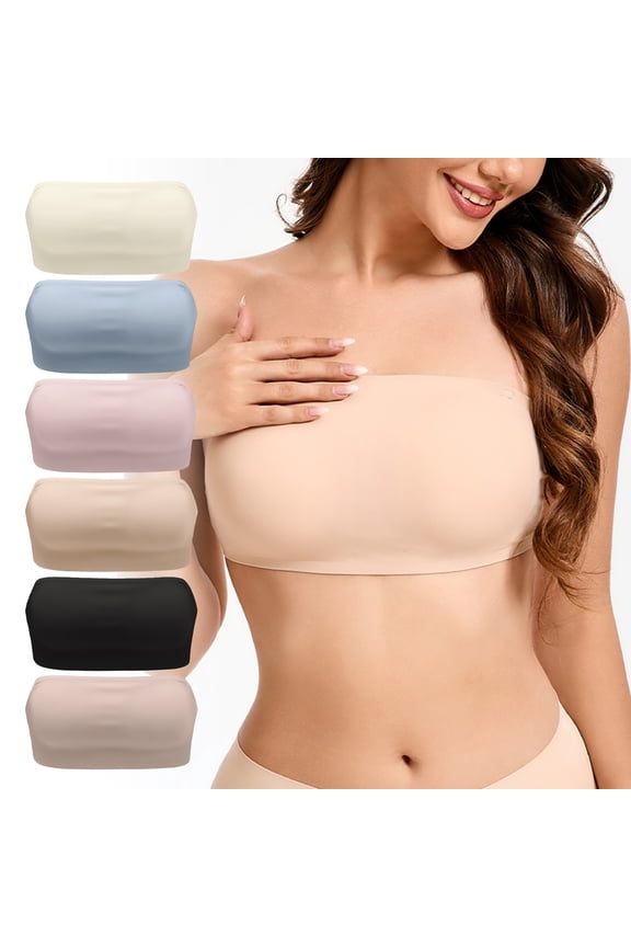 Women's Lace Bandeau Bra Wireless Tube Top Lingerie, Sexy Floral Camisole Bralette, Anti Exposure Modesty Layer Underwear, Breathable Sleep Vest