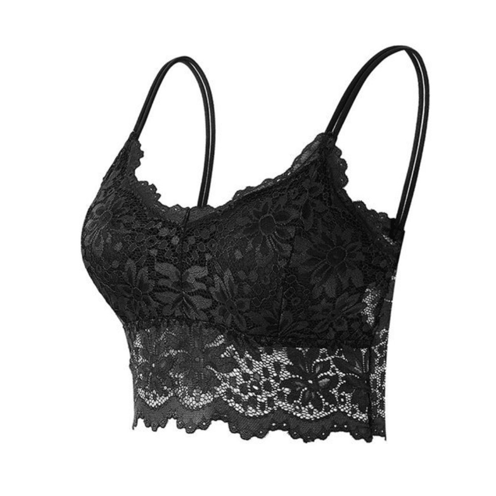 Womens Lace Bralette Padded Wire Free Bra Fashionable Crop Top Style Sexy  Tops 