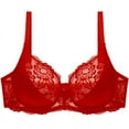 thumbnail image 1 of Women's Lace Bras, Minimizer Bra for Women - Plus Size Lace Bra Womans Full Coverage Bras Unlined Underwire Bra for Heavy Breast S-3XL Womens Bras Clearance under $5, 1 of 3