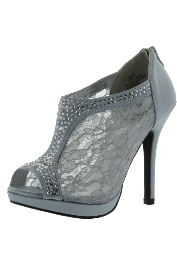 Women's Lace Bridal High Heel Platform Peep Toe Shootie