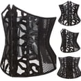 thumbnail image 1 of Women's Lace up Bustier Top Burlesque Basque Shaper Boned Corset Plus Size Bridal Lingerie Lace up Overbust Ladies Gothic Casual Sexy Corsets Tank Top Shapewear, 1 of 7