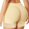 thumbnail image 1 of Women's Lace Butt-Lifting Shapewear Shorts – Seamless Tummy Control Padded Underwear with Hip Enhancer for Daily Wear, Gym & Special Events（Beige-L), 1 of 5